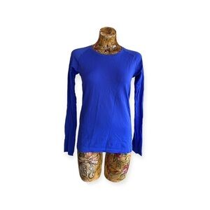 GAP Bright Blue Long Sleeve Crewneck Top